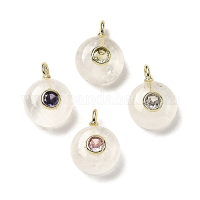 Круглые подвески из натуральных кристаллов кварца G-H318-01G-A-06-1