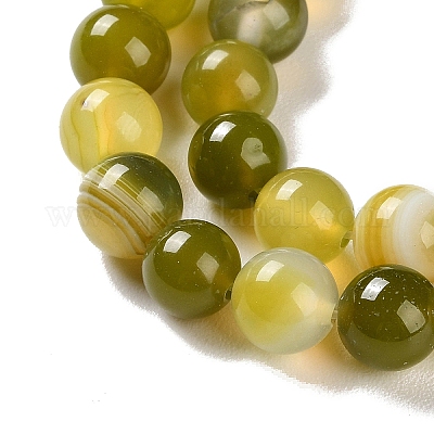 Натуральные полосатые агатовые / полосатые агатовые бусинки G-Z060-A01-B02-1