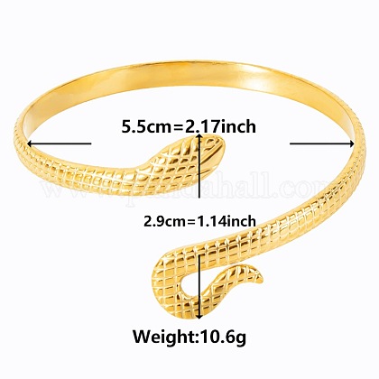 Eleganti braccialetti europei e americani in acciaio inossidabile 304 a forma di serpente per le donne all'ingrosso
