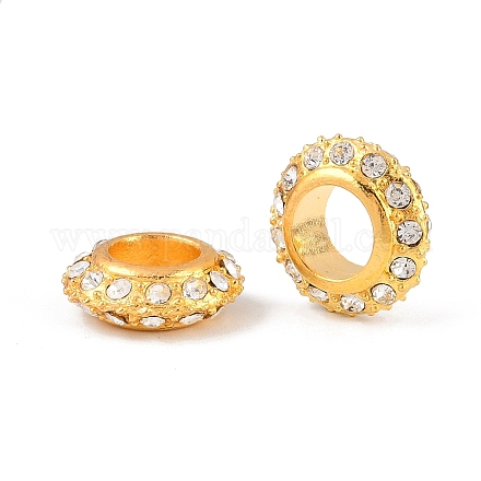 Большая дыра сплава цинка проложить Grade A Кристалл Rhinestone RONDELLE бусы&nbsp;LS-ALRI-O007-G01-1