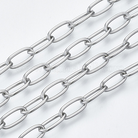 304 Stainless Steel Paperclip Chains CHS-S001-06A-P-1