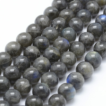 Natural Labradorite Beads Strands G-P326-01-6mm-1