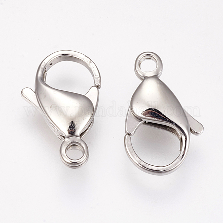 304 Stainless Steel Lobster Claw Clasps STAS-I082-14P-03-1