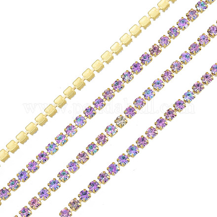 Cadenas de strass Diamante de imitación de bronce CHC-N017-003B-A02-1