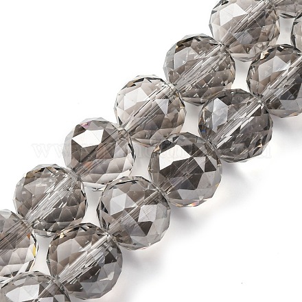 Прозрачные стеклянные бусины гальваническим пряди EGLA-N002-34F-F02-1