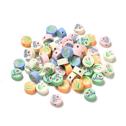 Handgefertigte Fimo-Perlen zum Muttertag CLAY-B003-19-1