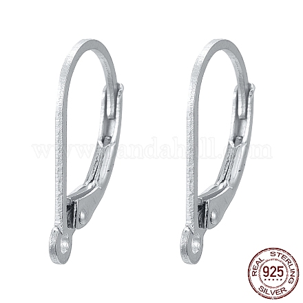 925 Sterling Silver Leverback Earrings STER-S002-56-1