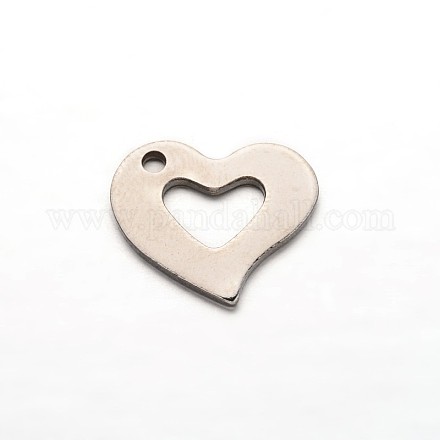 Corazón 304 charms de acero inoxidable STAS-M211-17-1