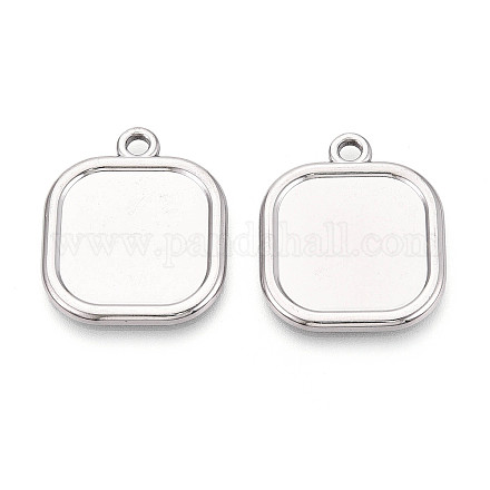 Cabochon-Fassungen für Anhänger aus Edelstahl 304 STAS-N108-73P-1