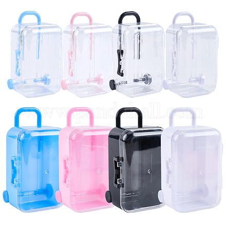 8 шт. 8 стиля чемоданов пластиковые подарочные коробки для хранения конфет CON-CN0001-11-1