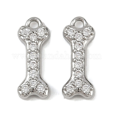 Латунные микропаве прозрачные подвески с фианитом KK-L238-03P-1