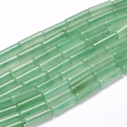 Naturale colonna avventurina verde fili di perline G-F247-06A-1