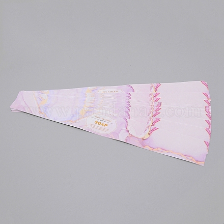 手作り石鹸紙テープ  長方形  ピンク  285x35mm  20個/袋 DIY-WH0221-82B-1