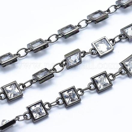 Chaînes avec perles en zircone cubique manuelle CHC-L036-07B-1