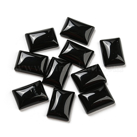 Cabochons aus natürlichem schwarzem Onyx G-P513-05C-01-1