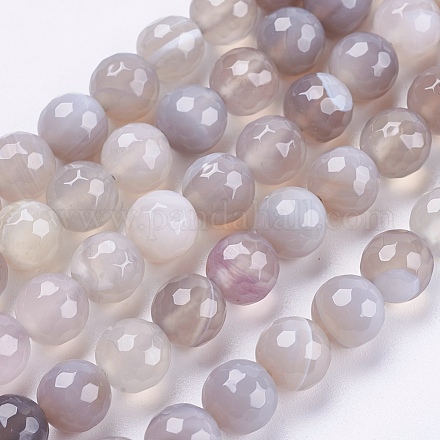 Chapelets de perles en agate à rayures naturelles/agates à bandes G-P364-06-8mm-1