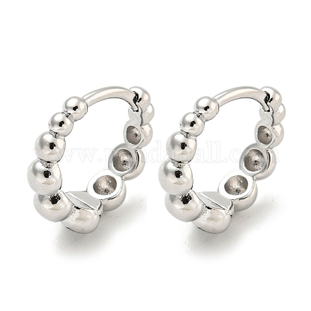 Латунные серьги обруча EJEW-L211-010D-P-1