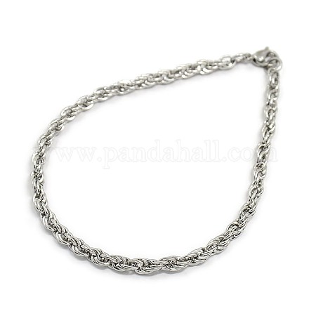 304 cadena de cuerda de acero inoxidable de moda para hacer pulsera STAS-A028-B053P-1