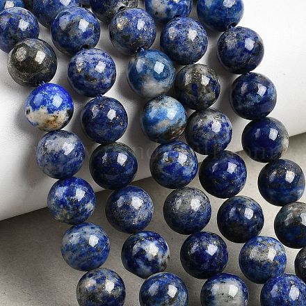 Natürlicher Lapislazuli Perlenstränge&nbsp;G-G344-A09-8mm-1
