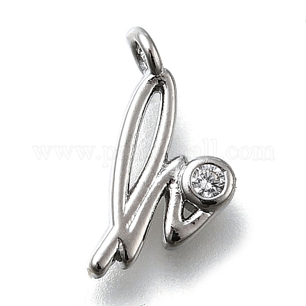 Латунные микро проложить кубического циркония подвески KK-B132-12P-H-1