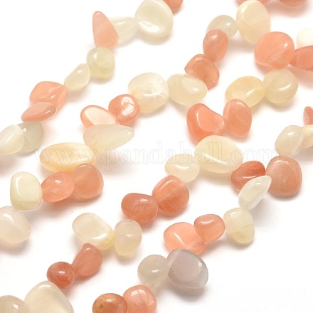 Sunstone naturel brins puce de perles G-M204-35-1