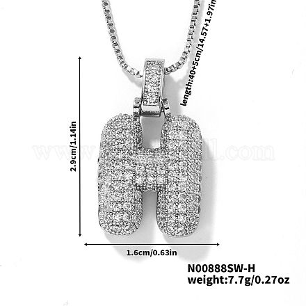 Элегантные латунные микропаве прозрачные кубические цирконии 3d начальные ожерелья DV4415-31-1