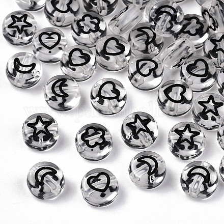 Perles en acrylique transparente X-TACR-N010-002B-1