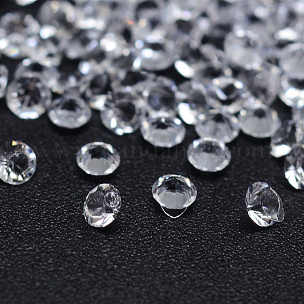ダイヤモンドカット加工樹脂カボション  透明  3x2mm  約7200個/50g X-CRES-M006-12B-1