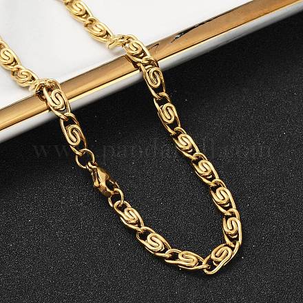 Ионное покрытие(ip) 304 нержавеющая сталь lumachina цепи ожерелья NJEW-F297-01G-1