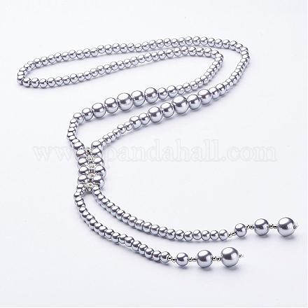 Colliers de perles en verre NJEW-A125-B006-1