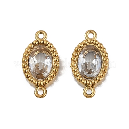 Ионное покрытие (ip) 304 нержавеющая сталь кубический цирконий овальные звенья соединительные подвески STAS-K256-22G-02-1