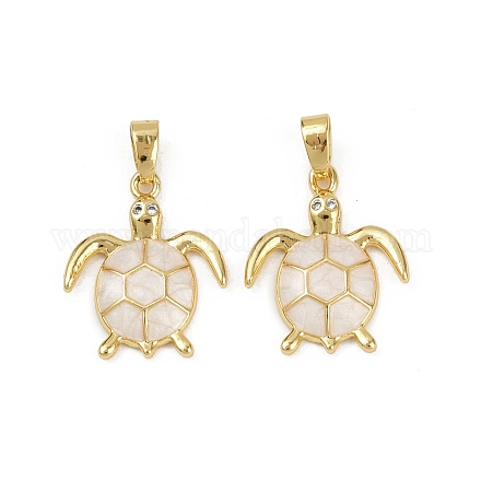 Латунные микро проложить кубического циркония подвески X-KK-C093-09G-01-1