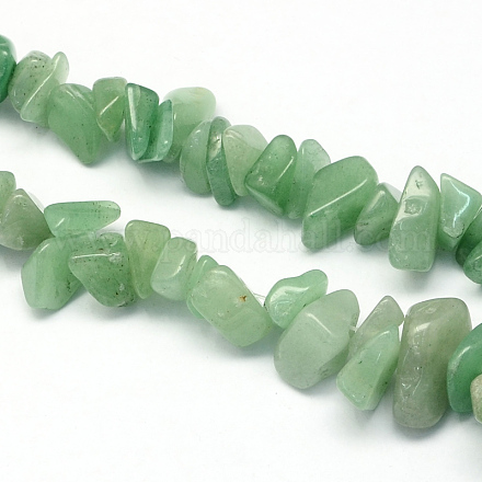 Aventurina verde hebras de abalorios de piedra naturales G-R192-B19-1