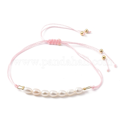 Bracelets réglables de perles tressées avec cordon en nylon BJEW-JB05489-01-1