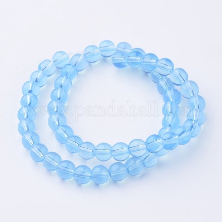 Chapelets de perles d'opalite G-D808-6mm-03-1