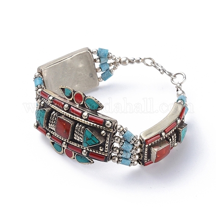 Bracelets de perles de style tibétain BJEW-G626-09AS-1
