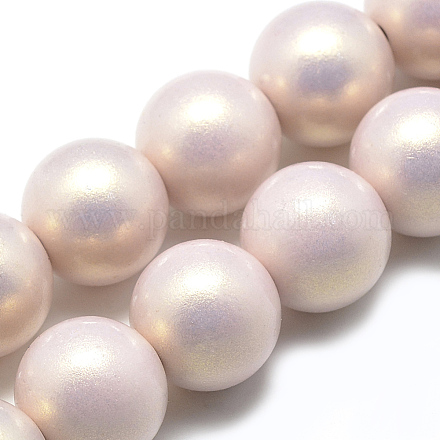Perles acryliques opaques peintes à la bombe X-ACRP-Q024-10mm-G09-1