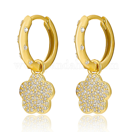 925 серебряная серьга-цветок с фианитами ZT2390-1-1