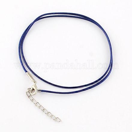 Waxed Cotton Cord Necklace Making MAK-S032-1.5mm-123-1