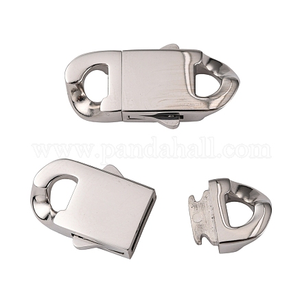 304 Stainless Steel Box Clasps STAS-S080-03B-P-1