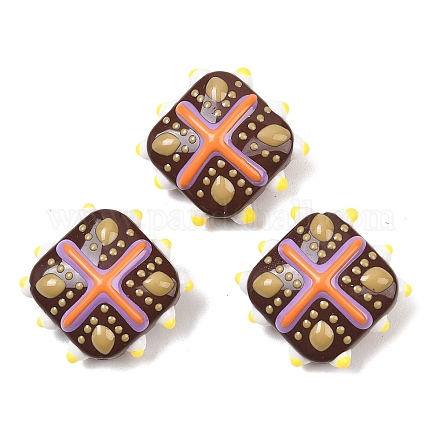 Стеклянные бусины из искусственного нефрита GLAA-L051-03G-1