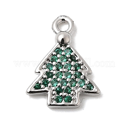 Рождественские латунные микропаве подвески из фианита KK-L258-04P-C01-1