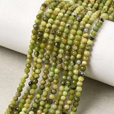Natur Serpentin Perlen Stränge G-P603-C-3mm-06-1