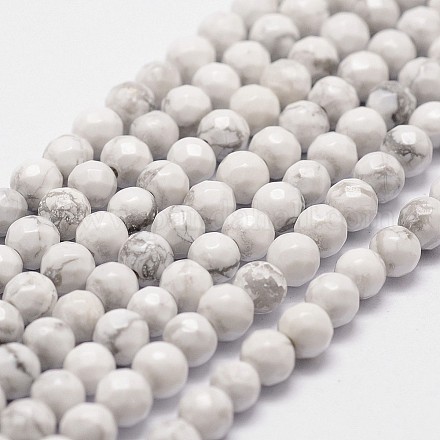 Chapelets de perles en howlite naturelle X-G-D840-44-4mm-1