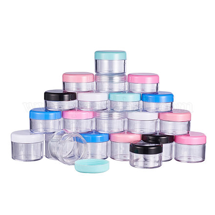 PandaHall Elite Elegant Plastic Cosmetic Facial Cream Jar MRMJ-PH0001-08-1