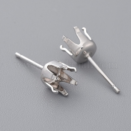 925 Sterling Silver Stud Earrings Findings STER-I005-16P-1
