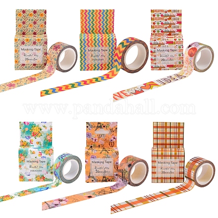 6 cajas de 6 cintas adhesivas decorativas para álbumes de recortes de diy DIY-SZ0004-66-1