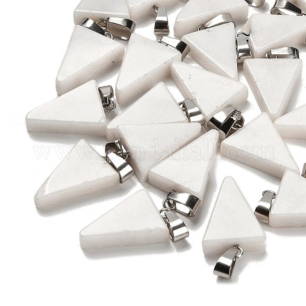 Натурального белого нефрита подвески G-B127-04P-05-1