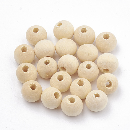 Perles de bois non finies WOOD-N002-11A-LF-1