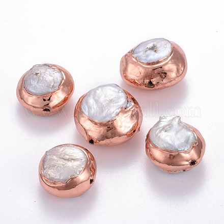 Perle di perle d'acqua dolce coltivate di perle barocche naturali PEAR-E014-13RG-1